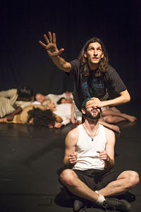 Tracy (Morgan Bassichis) performs magic for T-Rex (Tyler Null) in "The Witch House".