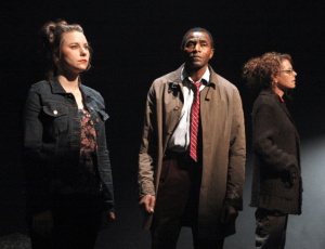 (l to r) Marissa Keltie, Carl Lumbly and Stacy Ross in the first American production of Mark O'Rowe's "Terminus" at Magic Theatre (Photo Credit: Jennifer Reiley)