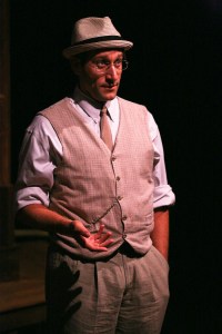 Jeff Coté gives a gem of a performance as The Narrator in Cinnabar Theater's fine production of Craig Wright's "Th Pavilion". Photo Credit: Eric Chazankin.