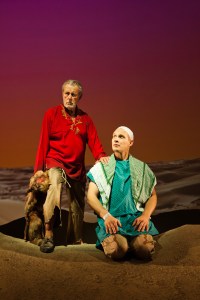 The ghosts of the Tiger (Will Marchetti, L) and Marine (Craig Marker, R) ponder God. Photo Credit: Jessica Palopoli