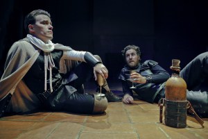 Benjamin Stowe and Lucas Hatton as Niccolo Machiavelli and Cesare Borgia in "The Lion and the Fox". Photo credit: Jim Norrena.