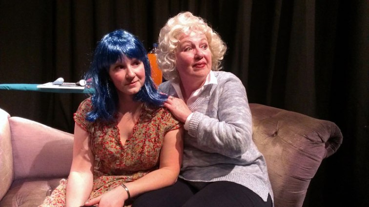 Heather Kellog as Kristin and Christina Augello as Betty in DIVAfest's world premiere of "Rat Girl". 