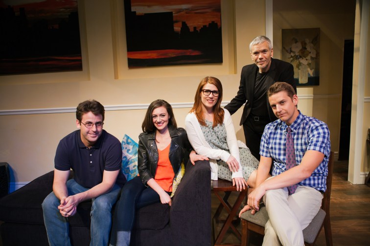 "Seminar" features (from l t r) James Wagner, Natalie Mitchell, Lauren English, Charles Shaw Robinson, and Patrick Russell. Photo Credit: Jessica Palopoli.