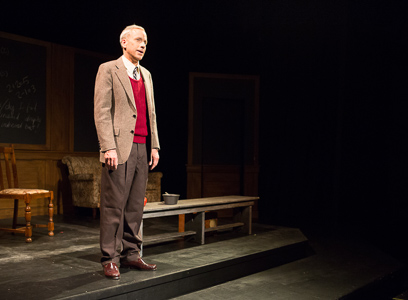 John Fisher as Alan Turing in Theatre Rhinoceros' production of "Breaking The Code" by Hugh Whitemore. Photo Credit: David Wilson. 