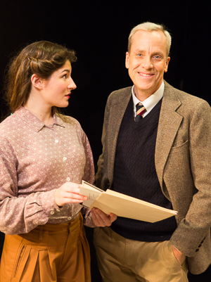 Kirsten Peacock as Pat Green and John Fisher as Alan Turing. Photo Credit: David Wilson.
