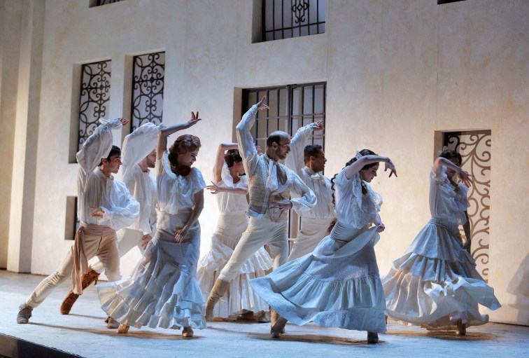 The flamenco-influenced dancing is an integral part of SF Opera's delightful production of Rossini's "Barber of Seville." Photo Credit: Cory Weaver.