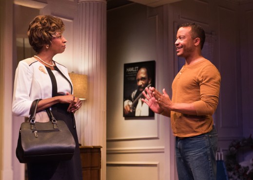 Velina Brown and Daniel Redmond in Terrence McNally's "Mothers & Sons" at New Conservatory Theatre Center. Photo Credit: Lois Tema.