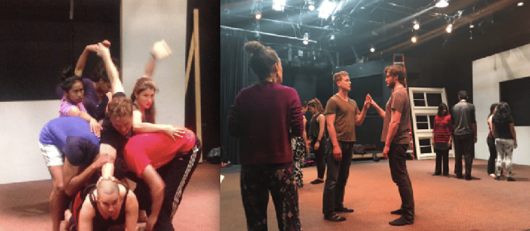 The creation of a great ensemble requires extraordinarily intimate work from the actors, as can be seen in these rehearsal shorts of Cutting Ball's ensemble for "A Dreamplay." Photo Credit: Cutting Ball.