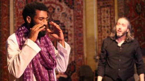 Othello (Ronald Kirk) and Iago (Michael Navarra). Photo Credit: Ubuntu Theater Company.