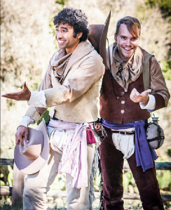 Love struck Romeo (Mohammad Shehata) and the easy-going Benvolio (John Steele, Jr.) share a happy moment. Photo Credit: Lauren Matley.