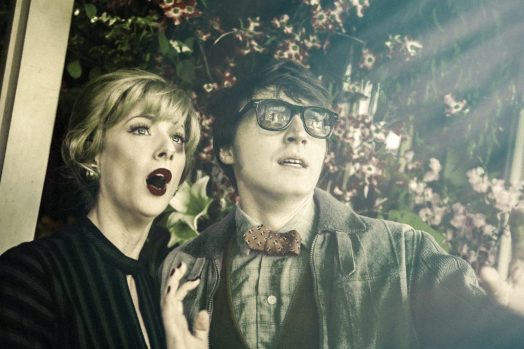 Sam Faustine as Seymour Krelbourne and Mary Kalita as Audrey in "Little Shop of Horrors." Photo Credit: Erik Scanlon.